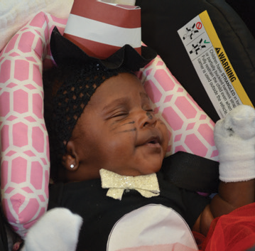 Cute baby dressed up for Halloween at CCMH