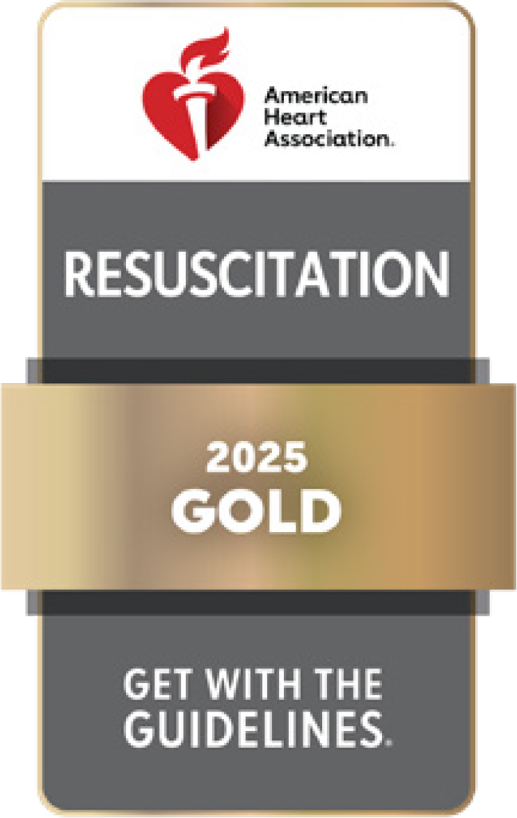 American Heart Association - Resuscitation, 2025 Gold, Get With The Guidelines badge