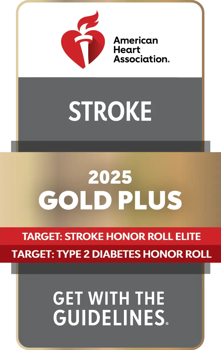 American Heart Association - Stroke, 2025 Gold Plus, Get With The Guidelines badge