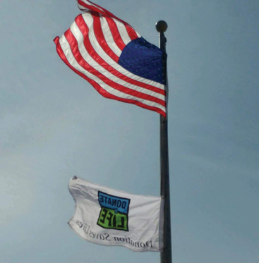 National Donate Life Month Flag at CCMH