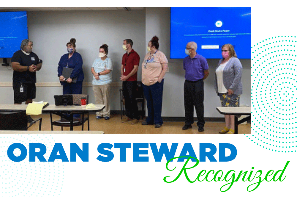 Oran Steward Recognized