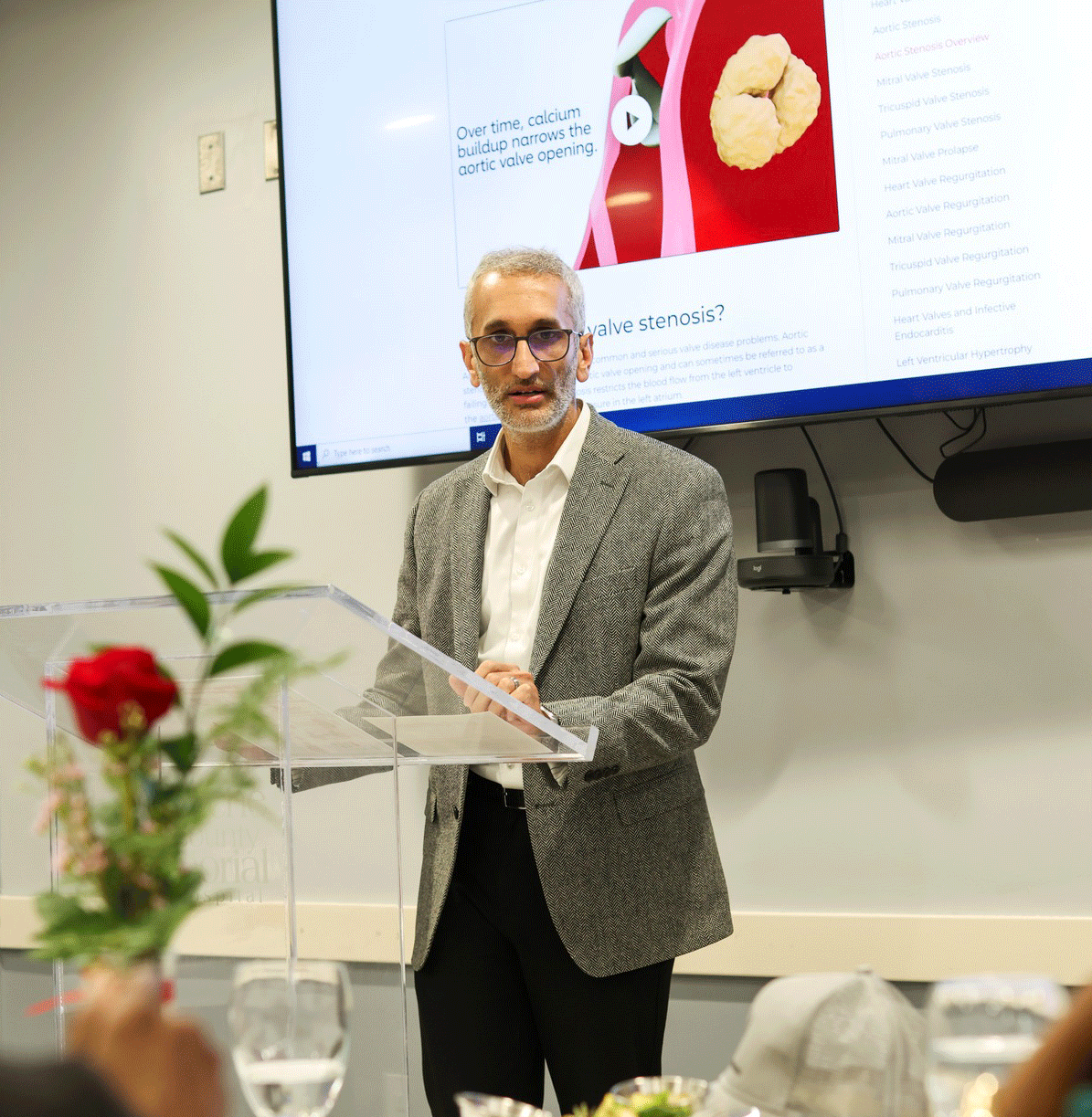 Ahmed Elkaryoni, MD speaking at Heart Health Lunch and Learn