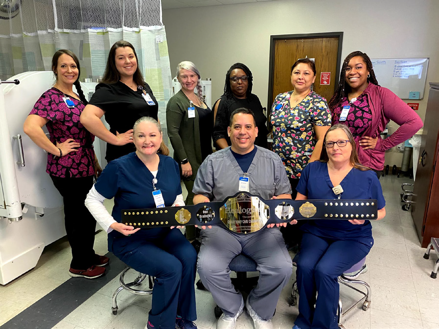 The Wound Care team: Paul Nioce MD, Rebecca Lusher RN WCC, Sarah Solinger, Kristina Kriz RN, Jordan Blackwell RN, Stefanie Timerson RN, Lisa Downey LPN, Phyllis Johnson LPN and Shemika Smith