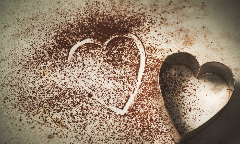 heart shape in cinnamon