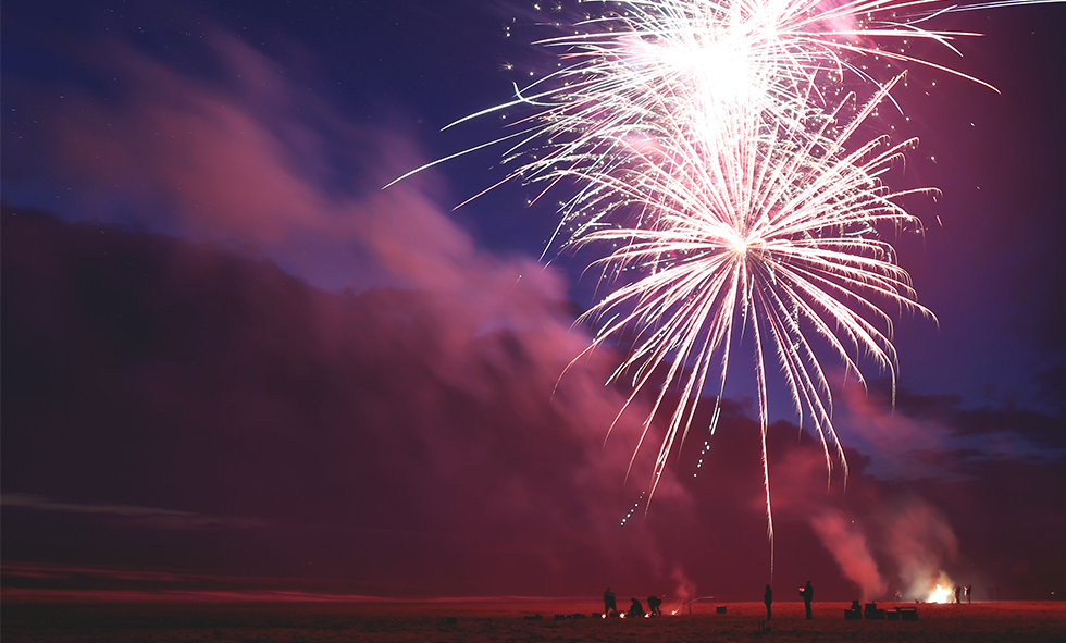 fireworks in the sky