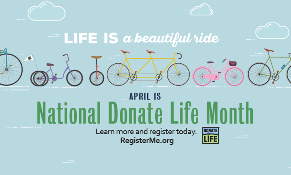 April is National Donate Life Month